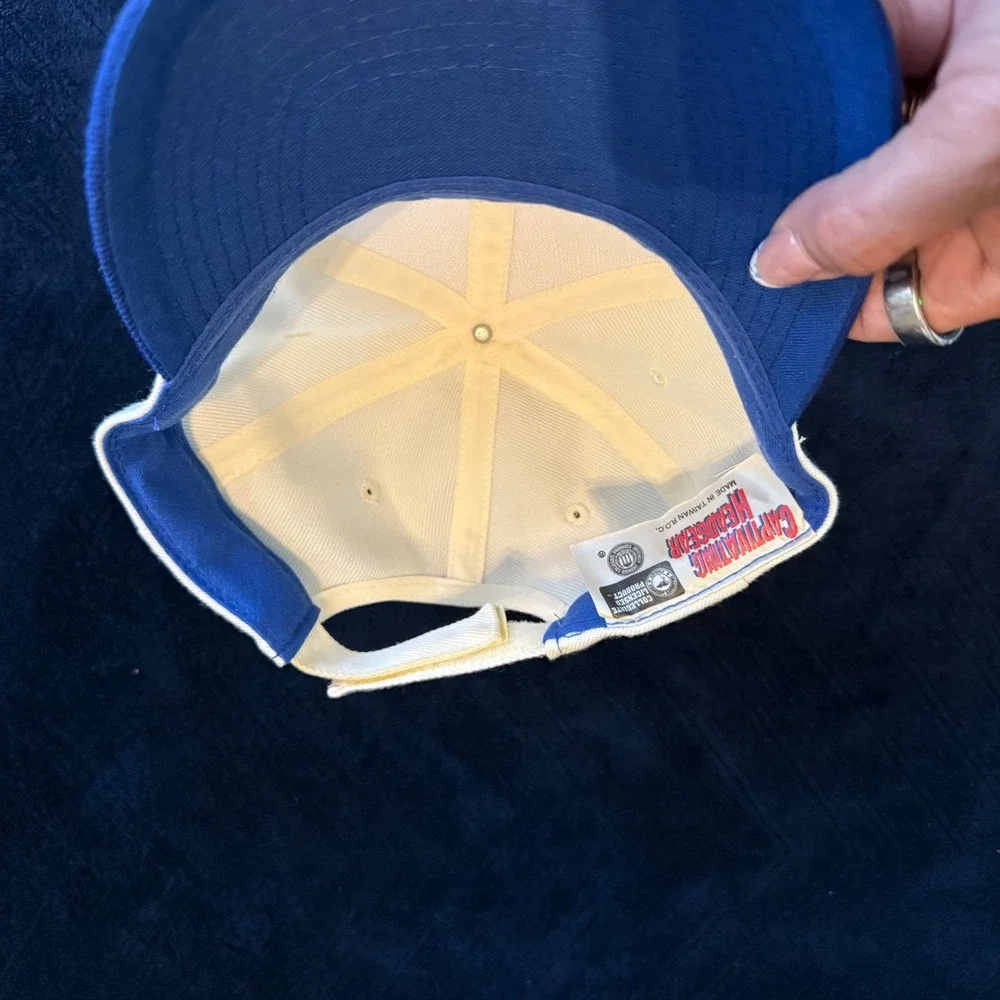 Vintage Ole Miss Rebels Hat Captivating Headgear Snapback Blue Cream Colonel Reb
